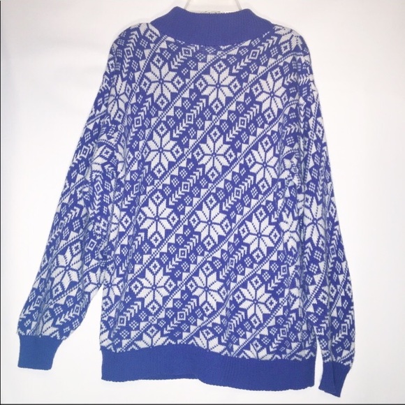 Village Green Sweaters - Vintage 1980’s Village Green | Snowflake Sweater - Fair Isle Print